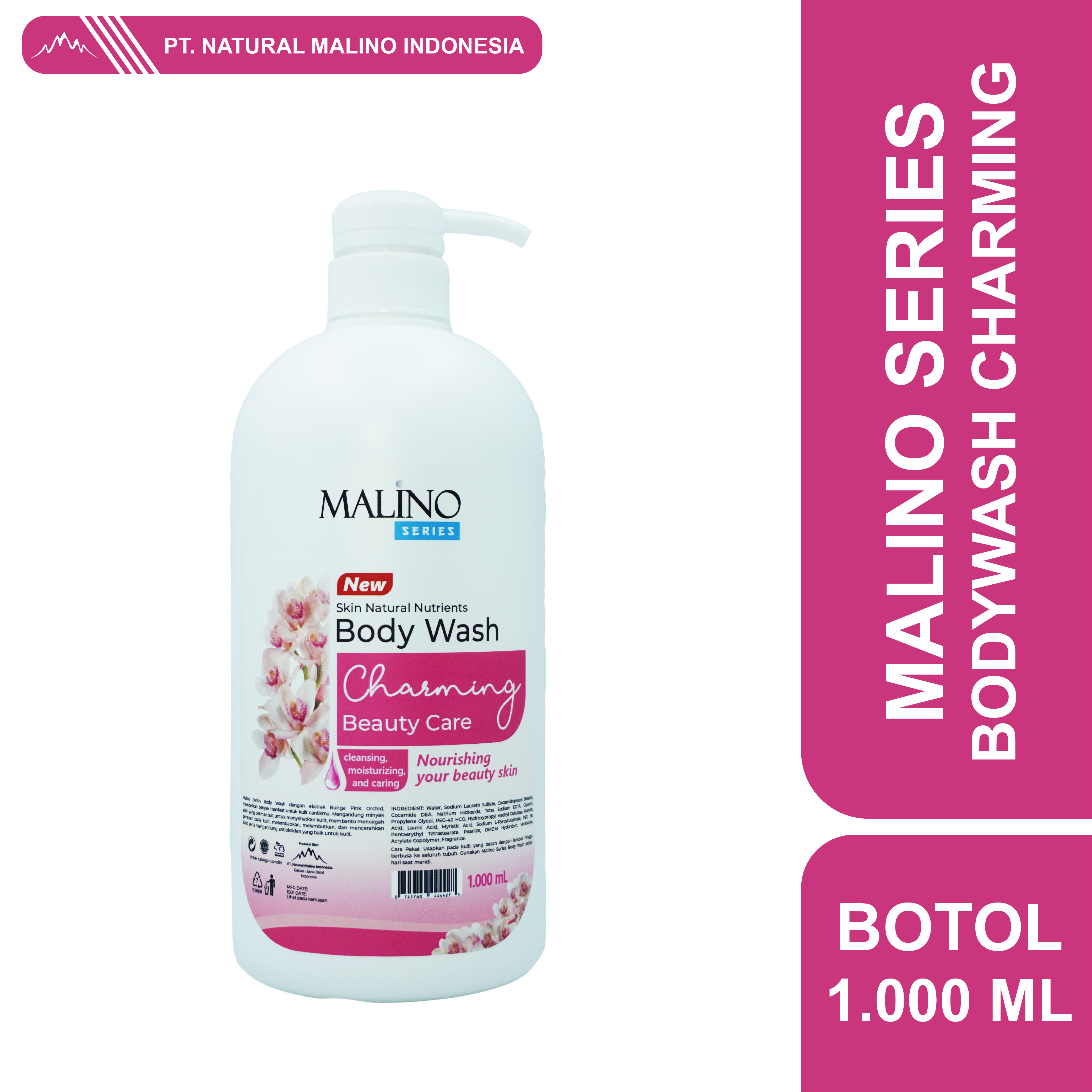 MALINO SERIES BODY WASH CHARMING BOTOL 1000 ML