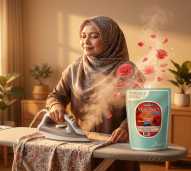 PELICIN & PELEMBUT PAKAIAN RED ROSE POUCH 400 ML